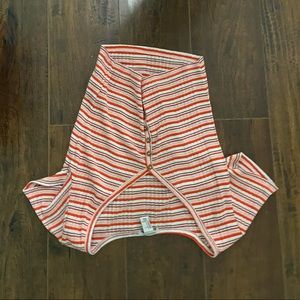 Cropped top with stripes and buttons